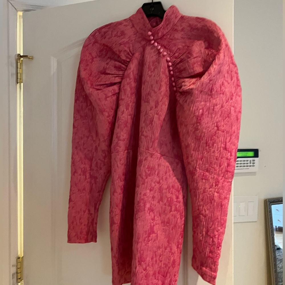 BEAUTIFUL ROTATE PINK JACQUARD DRESS
